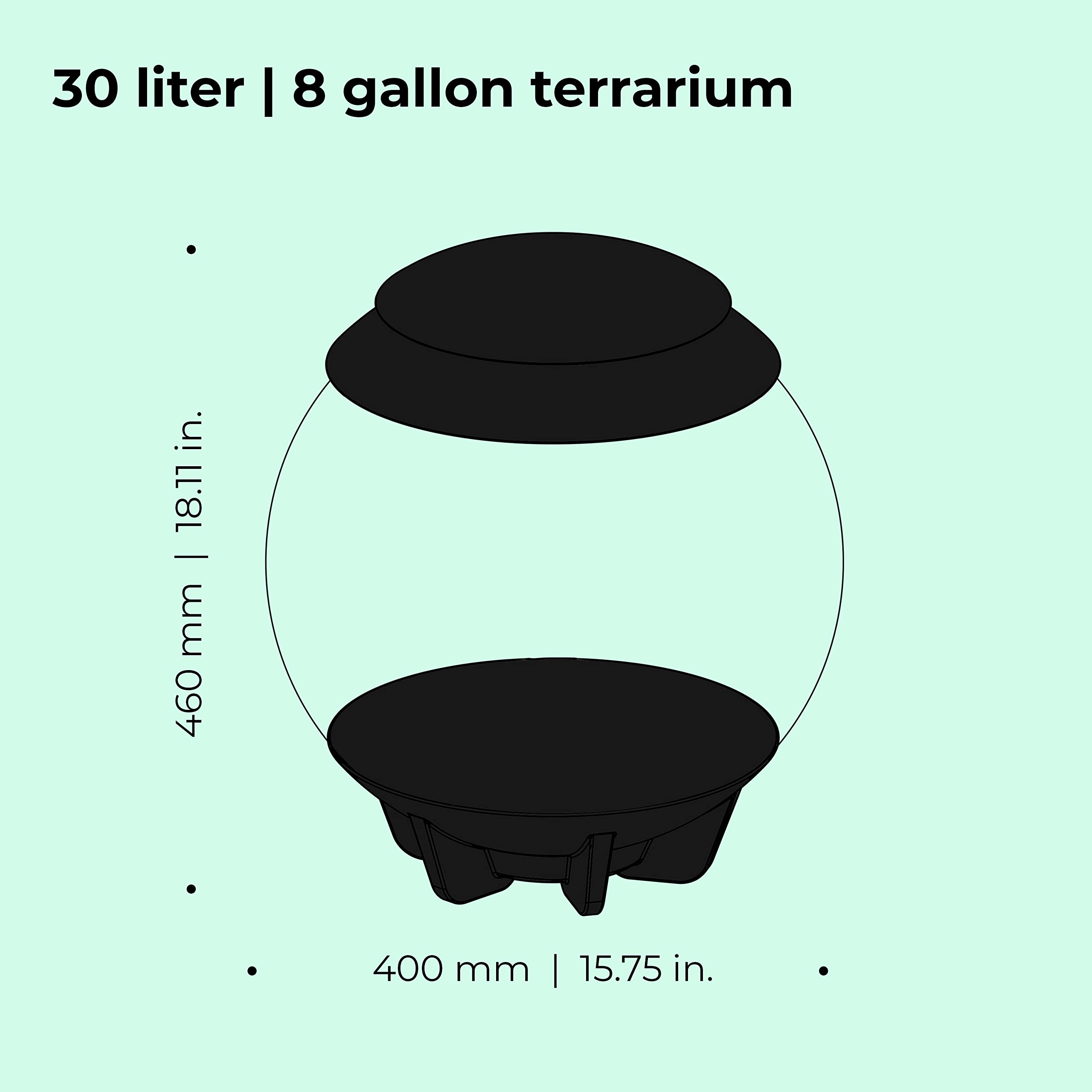 biOrb AIR 30, Automated Acrylic Terrarium for Desert or Tropical Plants, Black - Image 4