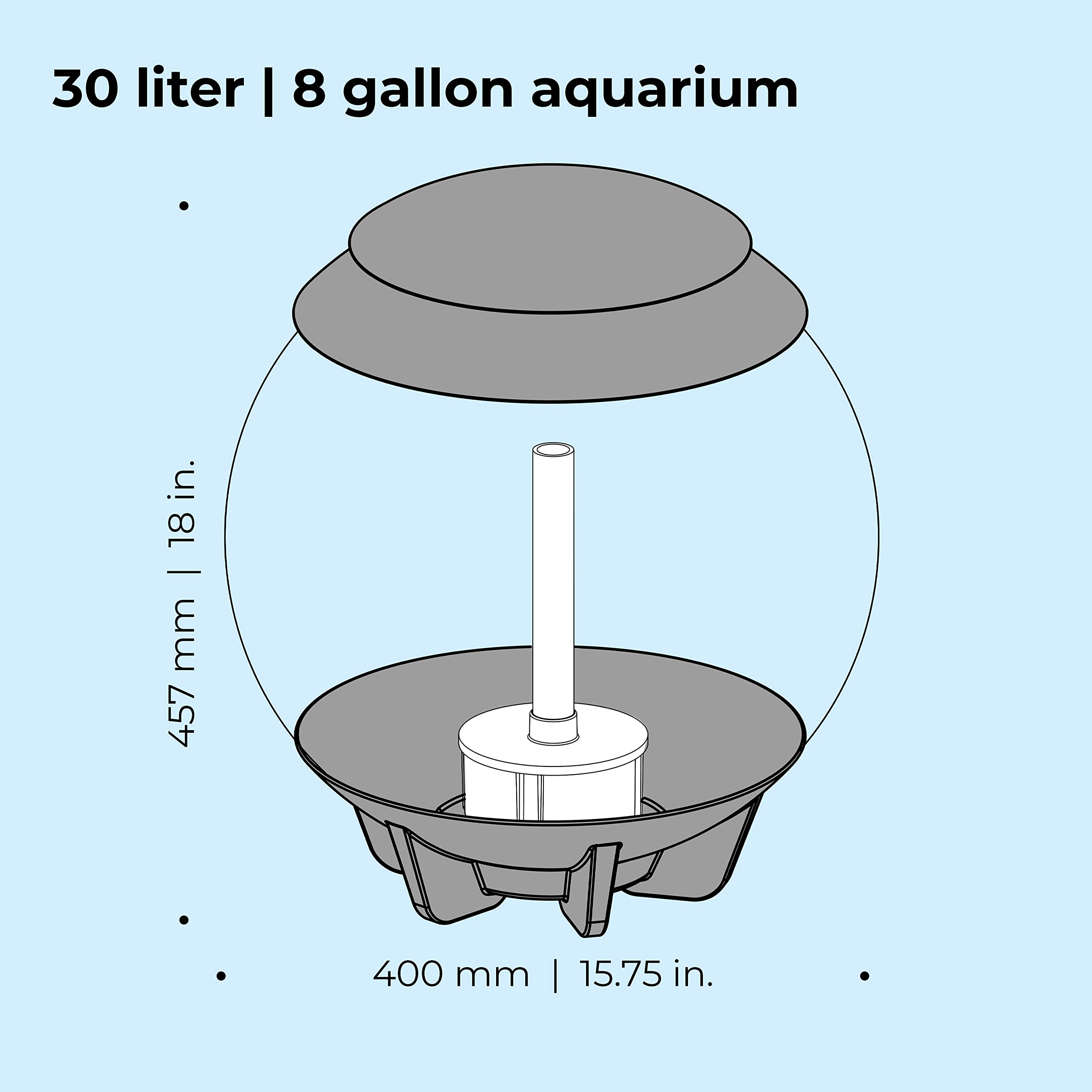 biOrb Halo 15 Acrylic 4-Gallon Aquarium with Multi-Color Remote-Controlled LED Lights, Gray - Image 3